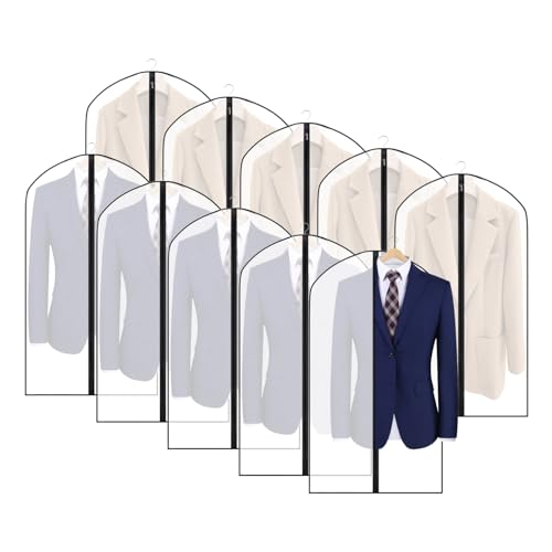 Zilink Suit Bags for Closet Storage Garment Bags for Hanging Clothes 43 in - size: 43"-10Pack