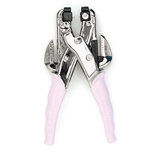 We R Memory Keepers, Crop-A-Dile Eyelet Setter and Snap Punch, Lilac, for 1/8 or 3/16 Inch Holes, Grommet and Embelishment Crafting Puncher for Paper, Fabric, Leather, Plastic, and Metal