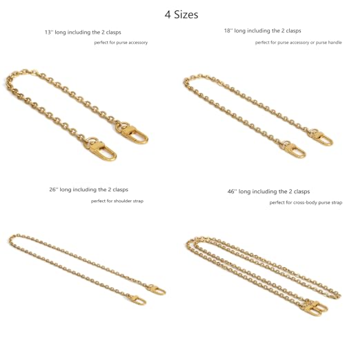 Xiazw Mini Copper Purse Chain Shoulder Crossbody Strap Bag Accessories Charm Decoration - color: Antique Gold, size: 46''