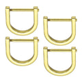 PATIKIL D-Rings Screw in Shackle, Horseshoe U Shape D Ring Zinc Alloy - color: Gold, size: 1"