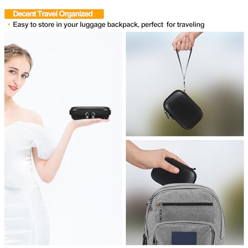Elonbo Camera Carrying Case for KODAK PIXPRO FZ45/ FZ55 Digital Camera | Compact Camera Case, Hard Bag, with Mesh Pocket Wrist Strap Double Zipper, for Vlogging, Travel Protective Storage, Black - color: Black+Inside Black