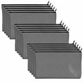 15 Pack Blank Cotton Canvas DIY Craft Zipper Bags Pouches Pencil Case for Makeup Cosmetic Toiletry Stationary Storage - color: Gray