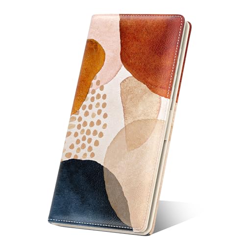 Nipichsha Womens Wallet, RFID Slim Wallet, Credit Card Holder Purse, Leather Bifold (Simple Abstract Art) - color: Simple Abstract Art