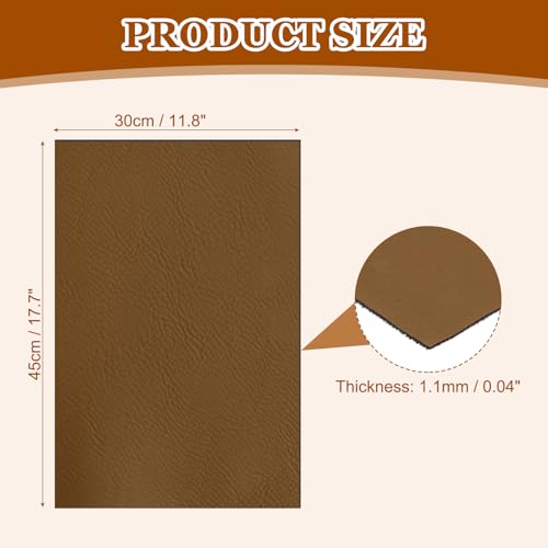 HARFINGTON Laserable Leather Sheets 18" x 12" x 0.04" Non-Adhesive Engraving Leatherette Sheets Laserable Leather Hat Patch for DIY Caps Jackets Backpacks Clothing, Dark Brown/Black - color: Dark Brown/Black