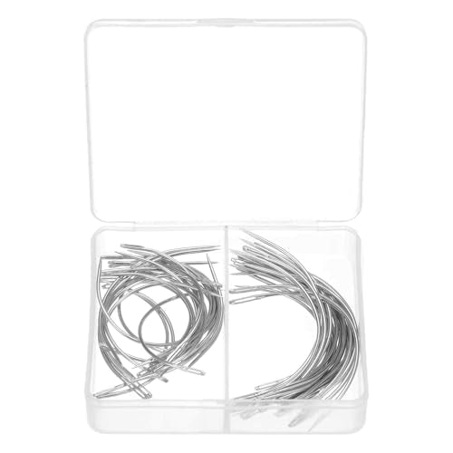 HARFINGTON 50Pcs Curved Needles 2. 5", 3" C Type Weaving Sewing Needles Wig Making Upholstery Big Eye for Carpet Leather Canvas Repairing Blocking Knitting - size: 2. 5", 3"