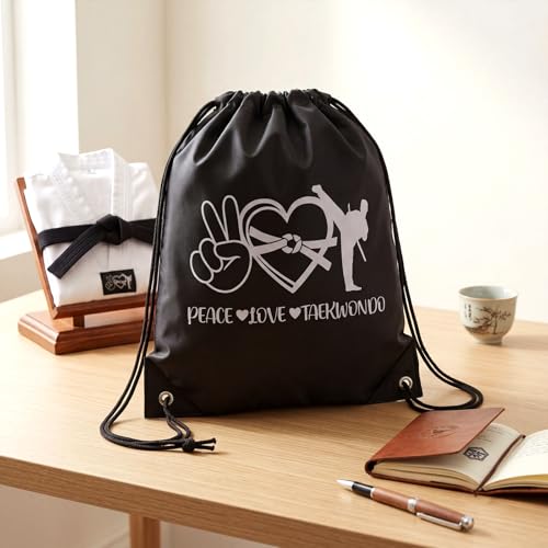 30 Pcs Taekwondo Martial Arts Party Favors Taekwondo Martial Arts Gifts Bags Bulk Karate Drawstring Backpacks for DIY Adults Sports Party Supplies - style: Taekwondo