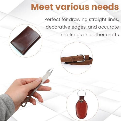 Leather Wing Divider Precision Tool – 1pc Silver, 4mm, Premium Crafting Tool for Craft Rougher Work Perfect Dividers Working Craftsmanship