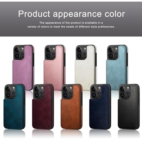 DJDUCK Designed for iPhone 16 Pro Max Case Wallet with Card Holder, [Magnetic Clasp Cover] [RFID Blocking Leather Protection] Shockproof Women Men Cases 6.9 Inch for Apple 16 Pro Max Wine Red - color: Wine Red