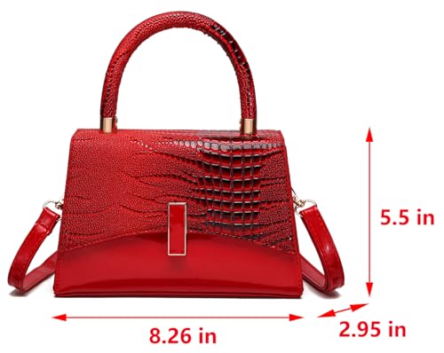 JHVYF Women Small Crossbody Bags Shoulder Bag Classic Satchel Handbags Ladies Cute Purses Satchels bag mini purse for women - color: Red