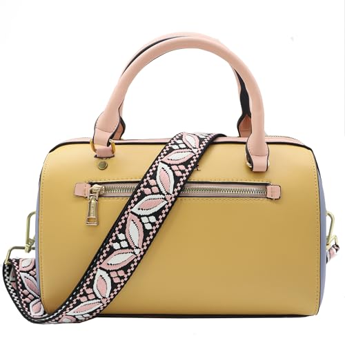 1.5" Wide Purse Strap Adjustable Replacement Gold Hardware Long Crossbody Bag Strap for Thick Shoulder Bags Canvas Handbags Straps - color: Gold hardware-306