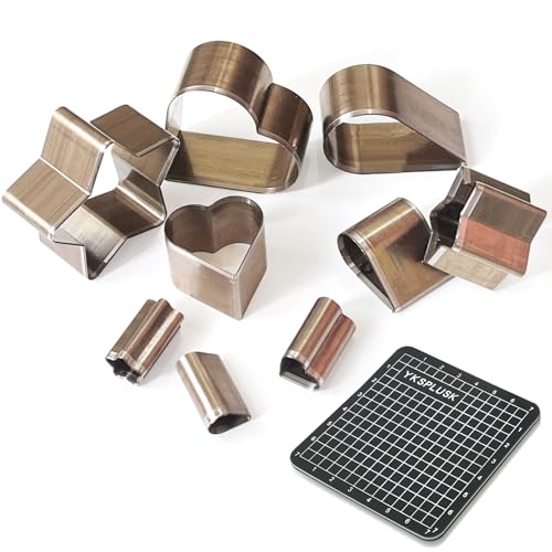 9 Pcs Leather Hole Cutter Tool Set, 3 Sizes Heart Star Water Drop Cutters Tools Kit High Carbon Steel Heart Die Cutters, Leather Hole Punch Cutting Dies Kit for DIY Leathercraft - style: 9 Pcs Heart+Ster+Teardrop