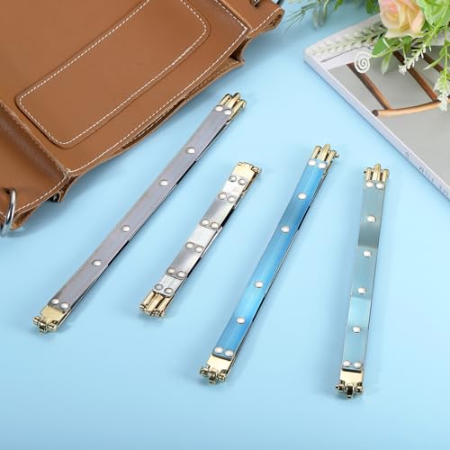 uxcell Metal Internal Flex Frames, 2 Pcs 11.81" x 0.55" Flex Frame Kiss Lock Clasp, Handbag Frame Hardware Accessories Bag Clip for DIY Clutch Coin Purse Handmade Sewing Making Craft - size: 11.81" x 0.55"