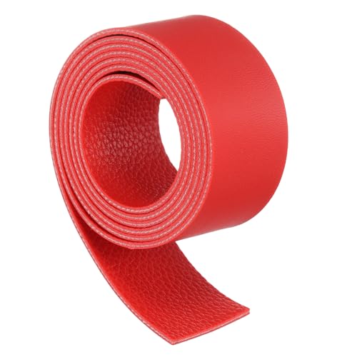 uxcell Leather Straps, 0.4 Inch Wide 157 Inch Long Soft Flat Leather Strips Cord for Craft Projects Tooling Belt Bag Making, Red - color: Red, size: 0.4 Inch Wide 157 Inch Long