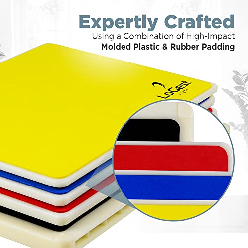 Logest Rebreakable Boards Martial Arts - Taekwondo Karate MMA Boards - Reusable Plastic Training Breaking Boards for Kids & Adults Available in 6 Levels of Difficulty Taekwondo Boards for Breaking - color: 4 Levels Set - Yellow Blue Red Black