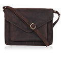 Ozora Genuine Leather Crossbody Purse for Women, Shoulder Bag - color: Brown Hunter