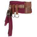 Renaissance Belt Pouch Medieval Pirate Costume Accessories Set for Cosplay | Viking Faux Leather Waist Bag, Skirt Hike Clips, Perfect for Women and Men Ren Faire, LARP, Fantasy, Halloween - color: Brown-N