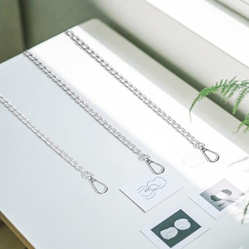 3Pcs Bag Purse Chain Straps,47inch Chain Purse Strap Accessories for Handlebag Crossbody Purses (SILVER=S) - color: Silver=s