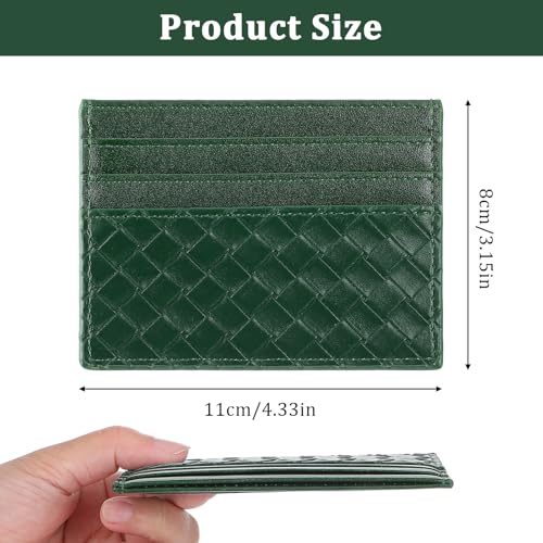 Credit Card Holder Wallet, Slim Minimalist Wallet | Blocking Leather Front Pocket Wallets 6 Card Slots Card Case for Men Women