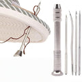 5PCS Sewing Needle Set, Heavy Duty Interchangeable Hand Sewing Needles for Leather Canvas Shoe Repair Upholstery Tent DIY Sewing Kit