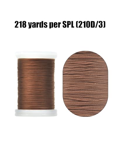 Heavy Duty Upholstery Thread,3 Spools Durable Bonded Nylon, High-Strength & Fade-Resistant, 218 Yds/Spool for Sewing Machines, Leather, Denim, DIY Crafts | Brown - color: Brown