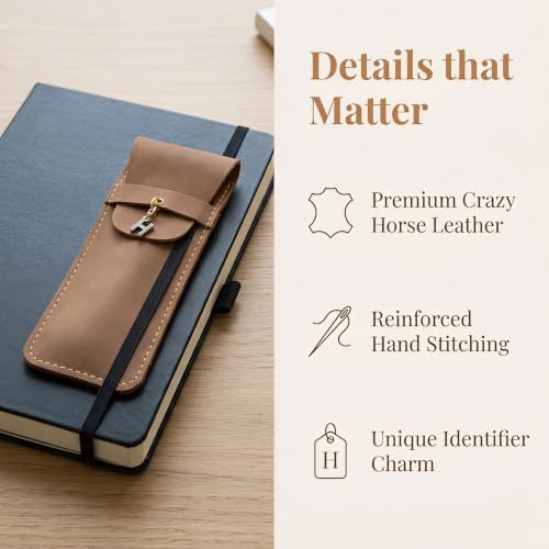 Personalized Initial PU Suede Pen Pouch - Office and Professional Storage Accessory, Ideal Gift for Coworkers (H) - color: H