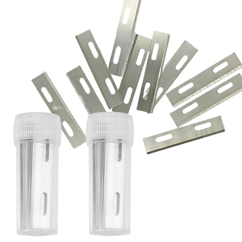 3002-00 Leather Replacement Blades - High Carbon Stainless Steel, Sharp & Durable - Compatible with Tandy Super Skiver 3025-00 & Safety Beveler 3001-00 - 20 Pack