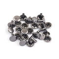 YEWIN Gummetal Tubular Double Cap Rivets - 9mm Rainbow Metal Button Round Rapid Rivet,Rivet Studs for Purse Bags Handbags Shoes cap 9mm 1920-0820 1920-0820 - color: Gummetal 100 PCS