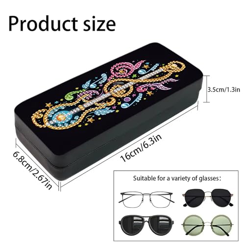 DIZAKIM 1pcs 5d Diamond Art Kits for Adults Small Diamond Painting Kit Gem Art Paint by Diamonds Dots Eyeglasses Case DIY for Beginner Women (#8) - color: #8
