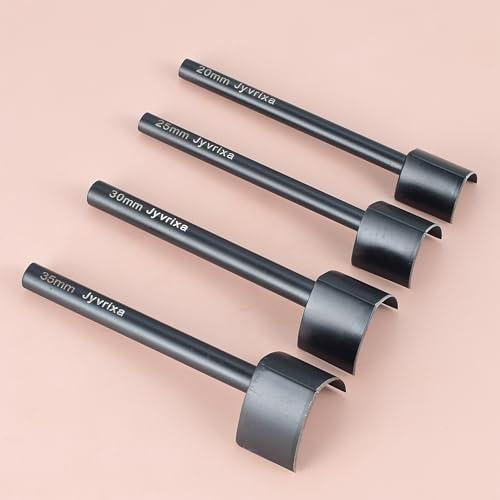 Leather V Shape Cutter Punch,4 PCS 20/25/30/35mm Leather Precision Cutting Tool for Belts, Crafts, DIY Leatherworking – Durable Stainless Steel Punch Set