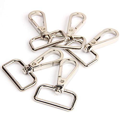 JWBIZ 16 Pcs D Ring Swivel Lobster Claw Clasp, Push Gate Snap Hooks Trigger Clips (Silver, 3/4 inch) - color: Silver, size: 3/4 inch