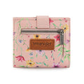 Montana West X Wrangler Small Wallets for Women Ladies Girls RFID Minimalist Card Holder Billfold Thin Cash Wallet with Zipper Coin Pocket WG216-W065LPK - color: Fantasy of Flower Dreams