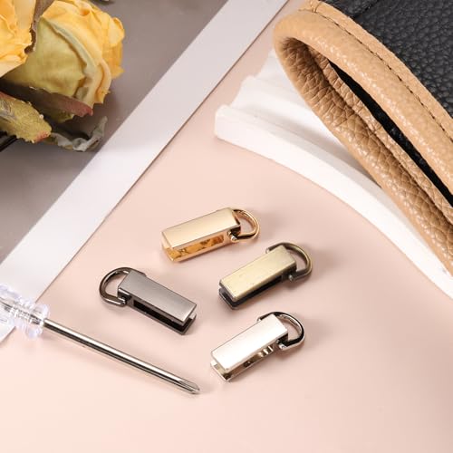 PATIKIL Bag Side Clip Buckle, Metal Purse Suspension Clasp Suspending Handbag Chain Strap Connector with D Ring - color: Deep Gray