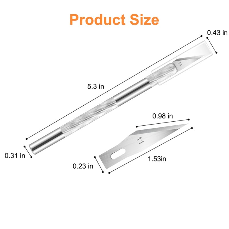 18"x12" (A3) Cutting Mat Black/Grey,3PCS Craft Knife Hobby Knife Includes 30PCS Spare Exacto Knife Blades #11 and A Ruler