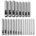 22 Sizes Hollow Leather Hole Punch Set Steel Round Hole Punch Set Leather Hollow Punching Tool for Watch Band, Gasket Belt, Fabric, Canvas Paper, Plastics, 0.5mm-12mm