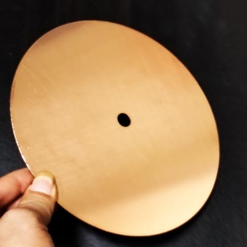 6" x 1/2'' Arbor Copper Disc Master Base Lap Plate, Copper Flat Lap Disk for Flat Abrasive Wheels/Backer-Disc/Slant Cabber Polishing Machine