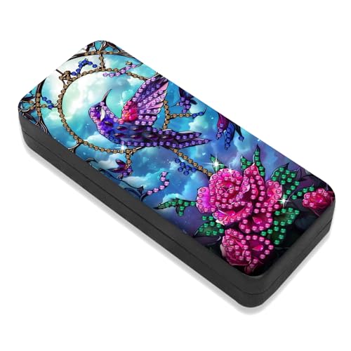 Leatrice Animal Diamond Art Kits for Adults Diamond Dots Eyeglasses Case - color: bird d
