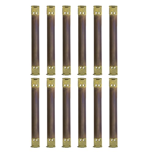 uxcell 12Pcs Metal Internal Flex Frame, 12cm/4.7" Coin Purse Frame Handbag Hinges Clip for Wallet Bag DIY Craft Sewing Purse Making, Bronze - size: 4.7"
