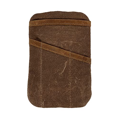 Hide & Drink, Multi-Tool Pocket Pouch, Compact Multipurpose EDC Zippered Bag, Mini Camping Tool Case, Waxed Canvas, Knife Holster, Handmade Slim Organizer - color: Honey Bourbon