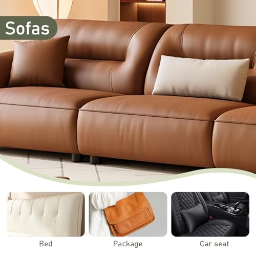 SYLVASS Self Adhesive Leather Repair Patches for Couch, Sofas, Furniture, Car Seats, Office Chairs, Pack of 2 Red Brown - color: Red Brown