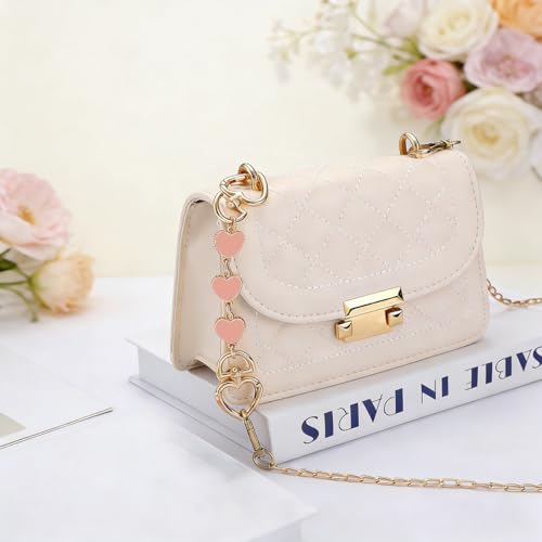 Anbys 2Pcs Bag Extender Chain Heart Moon Purse Extender Chain for Handbags Purse Strap Extenders Pink Bag Charms - color: Pink