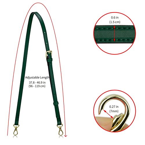 Allzedream Leather Purse Strap Replacement Crossbody Handbag Long Adjustable (Green) - color: Green