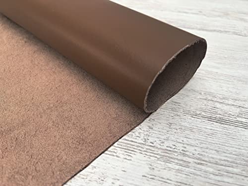 2 Pieces of Dark Brown 14x20 Inch Genuine Leather Pieces Real Cowhide Full Grain Sheets for Crafting Leatherworking Leathercraft Repair Crafts Offcuts TPS13526 - color: 2 Pieces of 14x20 Inch (Dark Brown)