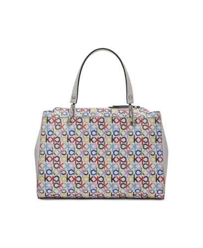 Calvin Klein Women's Organization Satchel - color: White Multi Logo