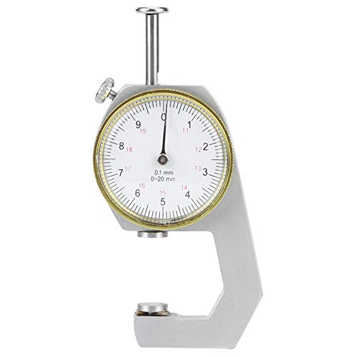 Portable Thickness Gauge Dial Indicator Round Thickness Tester for Jewelry Leather Board with Storage Case