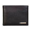 Nautica Men's Bifold Leather Wallet | RFID Blocking | ID Window | Card Slots | Organization | Durable | Stylish - color: Enameled Logo - Black