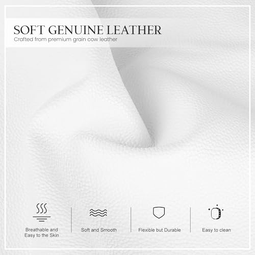 befen Anti-theft Crossbody Bag for Women Genuine Leather, Small Cross Body Shoulder Handbags with RFID Card Slots - color: White