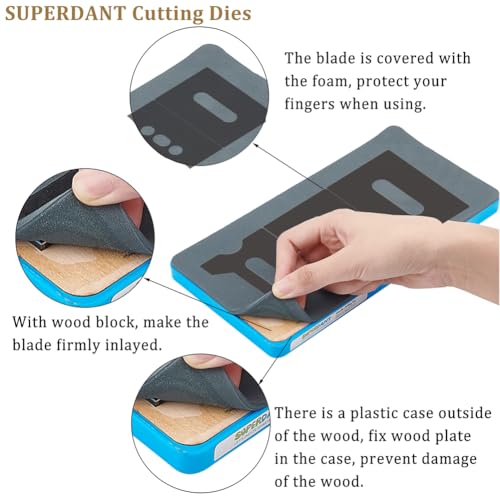 SUPERDANT 1 Pcs Cassette Leather Die 10x5 Inch Wooden Cutting Die for Card Holder and Coin Purse Handmade Gift Leathercraft Mold Compatible with Machine - style: Cassette Card Pack