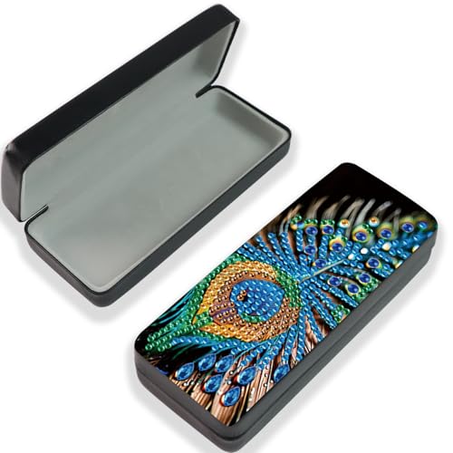 Diamond Painting Eye Glasses Case - color: Feather 2