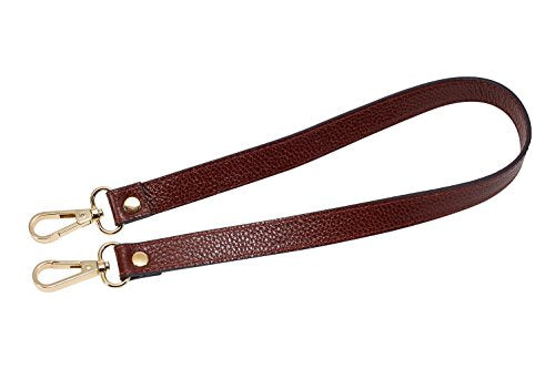 VanEnjoy Full Grain Leather Replacement Strap Cross Body Bag Purse, 0.98 inch Width Gold Hardware (Brownish Red, Length:24") - color: Brownish Red, size: 26 inches