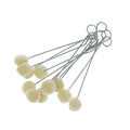 50 Pieces Wool Daubers Ball Brush Leather Dye Dauber Dyeing Applicator with Metal Handle for DIY Crafts Projects - color: 50pcs